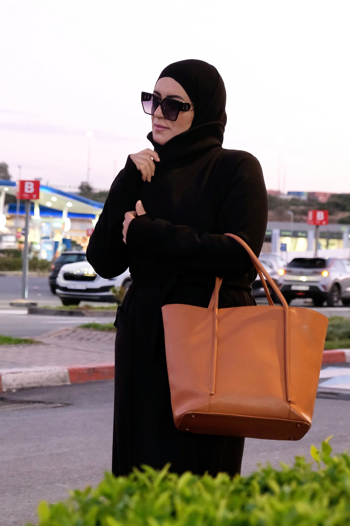 Manteau ROYA: Noir- Marron