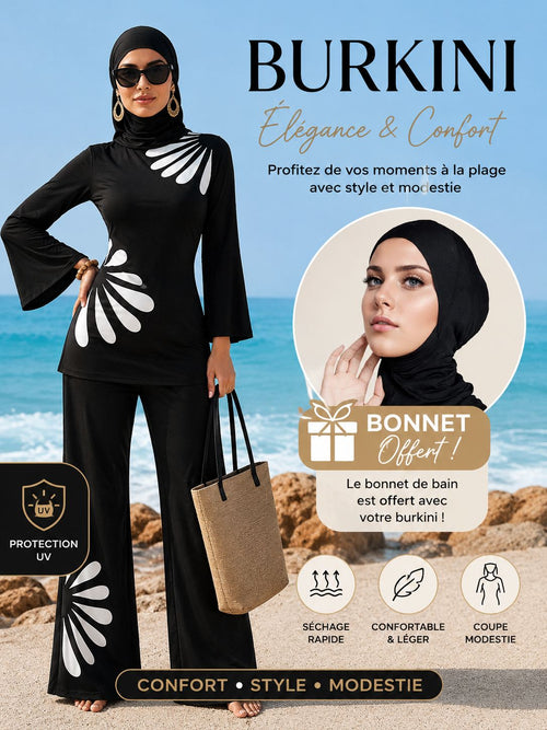Burkini FLORA 3pieces (bonnet gratuit)