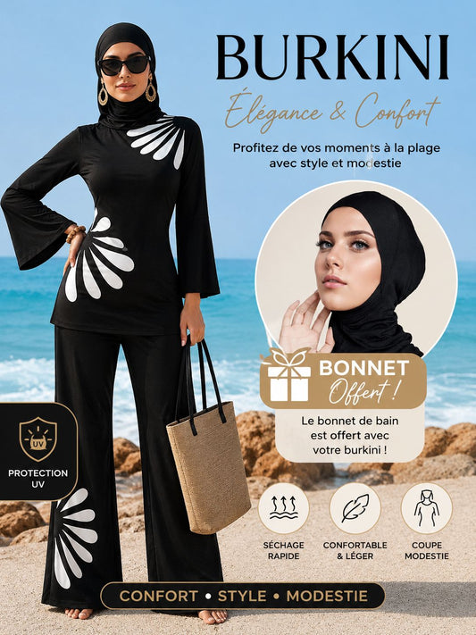 Burkini FLORA 3pieces (bonnet gratuit)