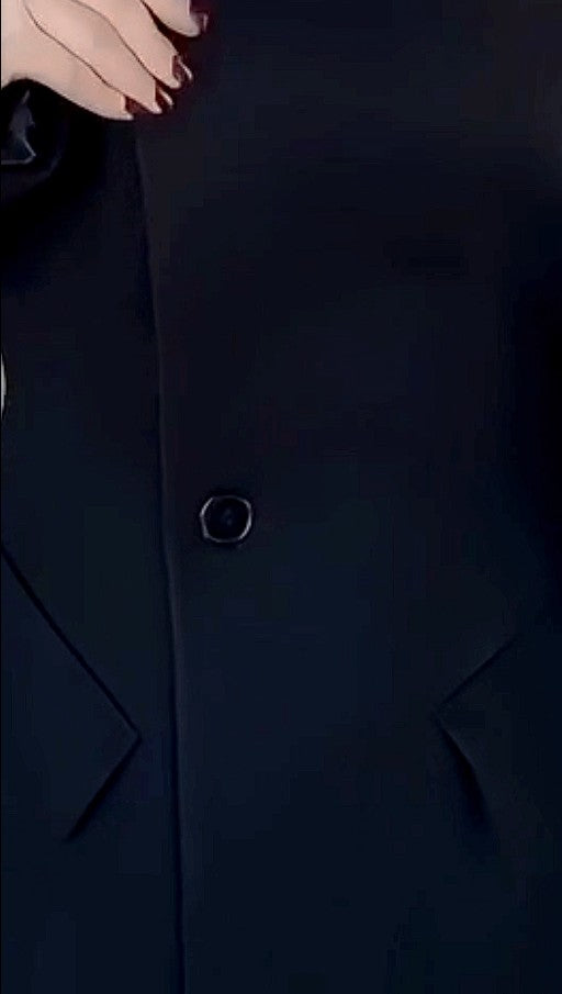 Manteau ROYA: Noir- Marron