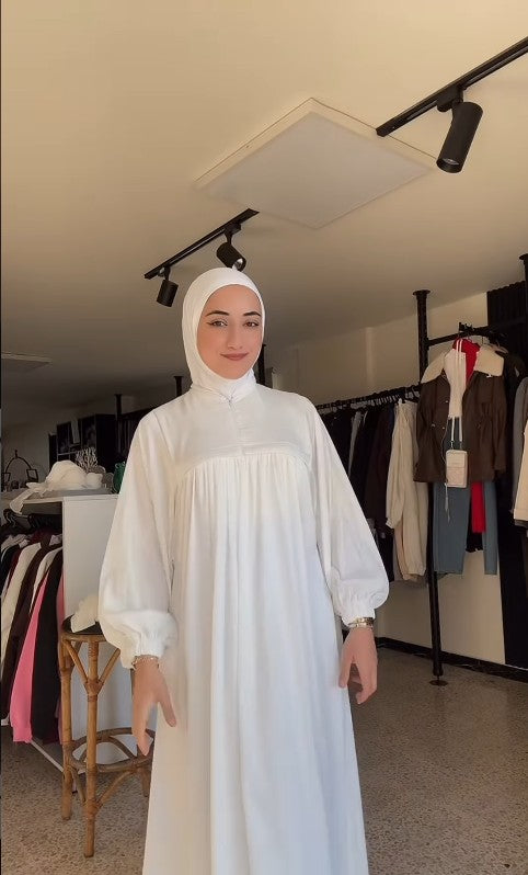 ABAYA ASSILA -3 pièces-  Tissu crêpe satiné